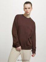 odzież Alcott zwykła bawełniana bluza z okrągłym dekoltem wh2 biały kobiety 2TXFF692 - Image 2